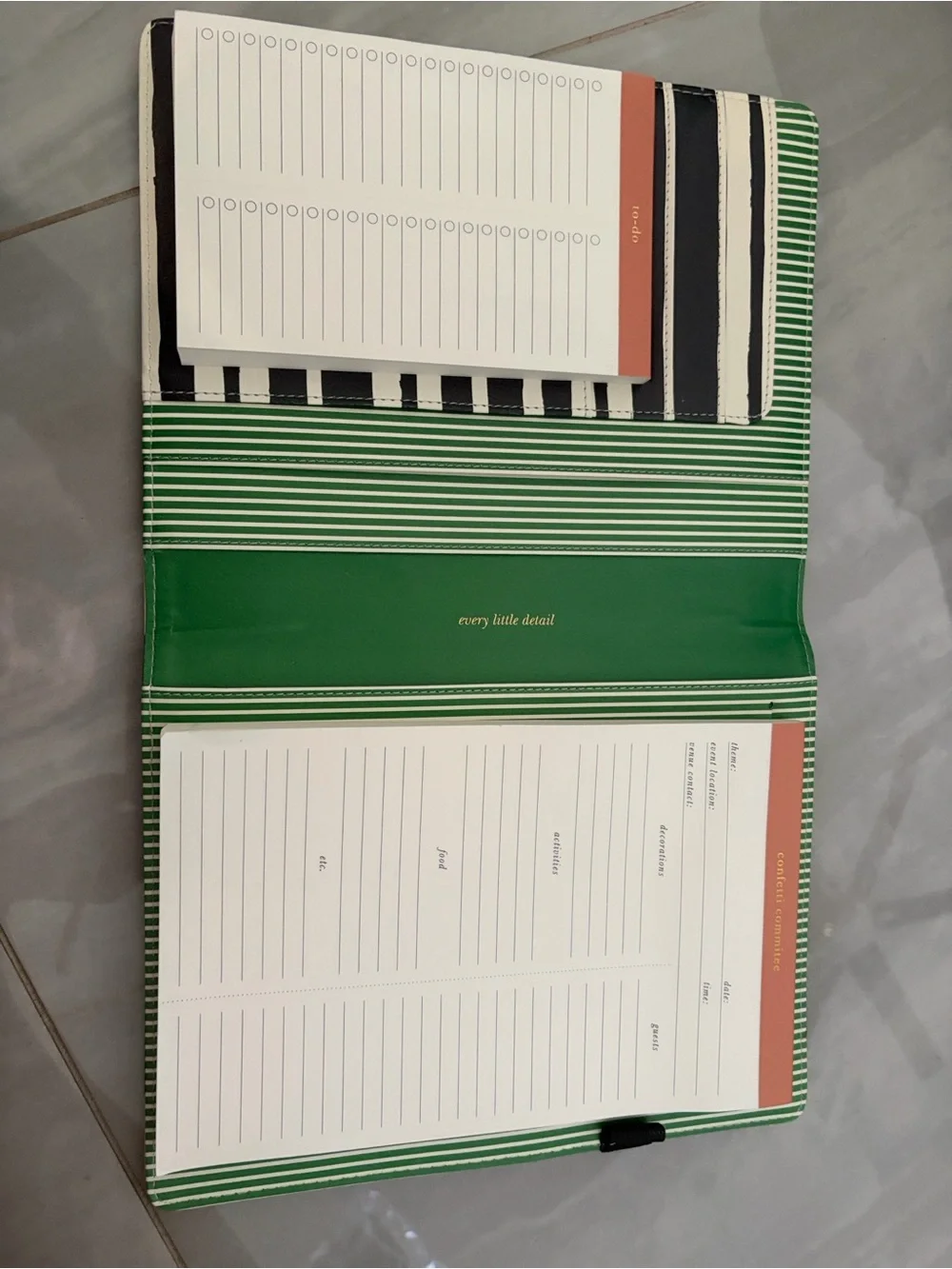 kate spade Cream and Black Polka Dot Folio
